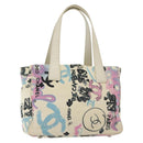 CHANEL New Travel Line Bag Canvas Hawaii Limited White Silver CC Auth 140490-1