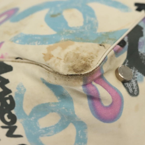 CHANEL New Travel Line Bag Canvas Hawaii Limited White Silver CC Auth 140490