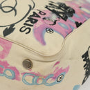 CHANEL New Travel Line Bag Canvas Hawaii Limited White Silver CC Auth 140490-15