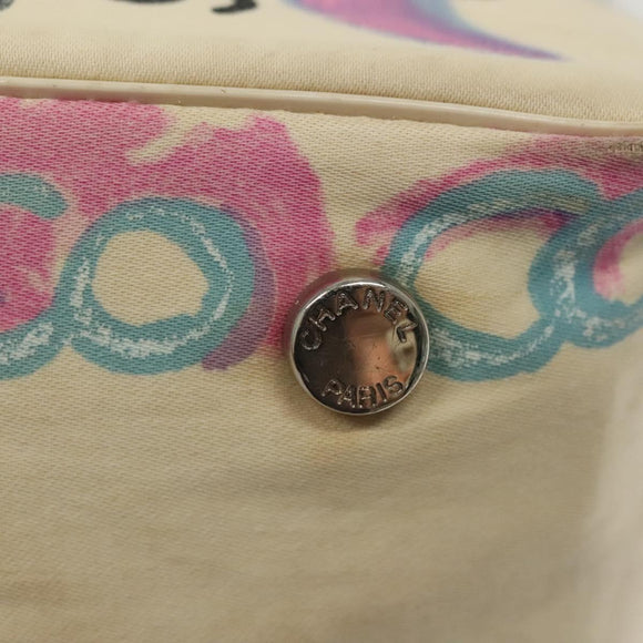 CHANEL New Travel Line Bag Canvas Hawaii Limited White Silver CC Auth 140490