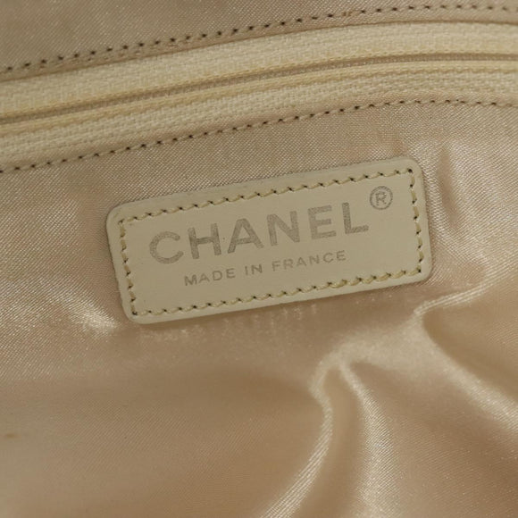 CHANEL New Travel Line Bag Canvas Hawaii Limited White Silver CC Auth 140490