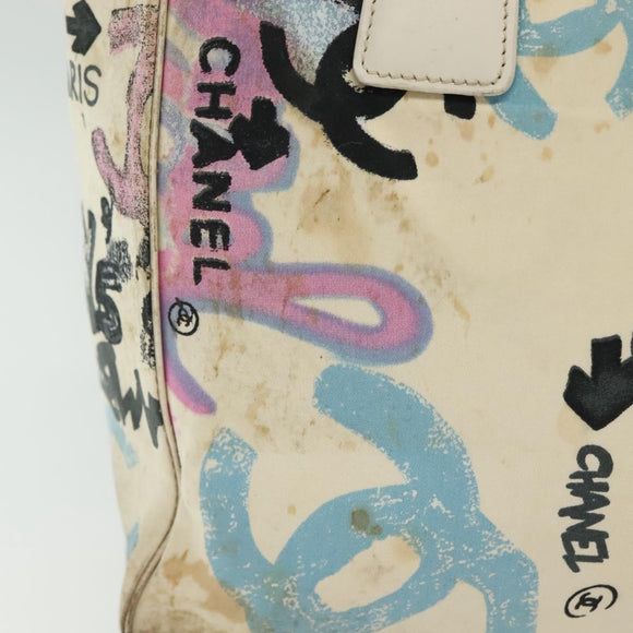 CHANEL New Travel Line Bag Canvas Hawaii Limited White Silver CC Auth 140490