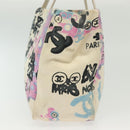 CHANEL New Travel Line Bag Canvas Hawaii Limited White Silver CC Auth 140490-6