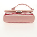 CHANEL Matelasse Chain Bag Knitted Fabrics 2way Pink Silver CC Auth 140495M-5