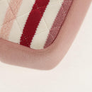 CHANEL Matelasse Chain Bag Knitted Fabrics 2way Pink Silver CC Auth 140495M-19