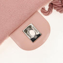 CHANEL Matelasse Chain Bag Knitted Fabrics 2way Pink Silver CC Auth 140495M-24