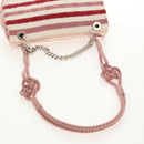 CHANEL Matelasse Chain Bag Knitted Fabrics 2way Pink Silver CC Auth 140495M-7