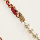 CHANEL Chain Matelasse Shoulder Bag Calf Skin 2way Red Gold CC Auth 140496M-8