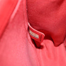 CHANEL Chain Matelasse Shoulder Bag Calf Skin 2way Red Gold CC Auth 140496M-10