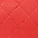 CHANEL Chain Matelasse Shoulder Bag Calf Skin 2way Red Gold CC Auth 140496M-3