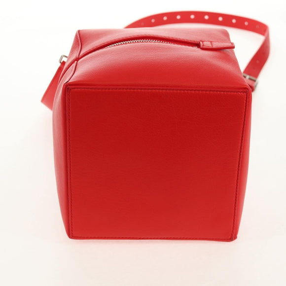 BALENCIAGA 4X4 Hand Bag Leather 2way Red Silver 748197 Auth 140502SAM