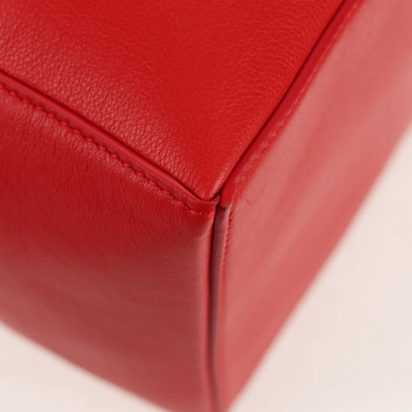 BALENCIAGA 4X4 Hand Bag Leather 2way Red Silver 748197 Auth 140502SAM