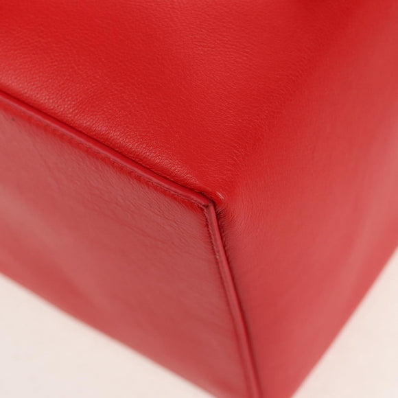 BALENCIAGA 4X4 Hand Bag Leather 2way Red Silver 748197 Auth 140502SAM