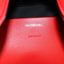 BALENCIAGA 4X4 Hand Bag Leather 2way Red Silver 748197 Auth 140502SAM-22