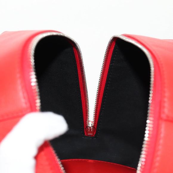 BALENCIAGA 4X4 Hand Bag Leather 2way Red Silver 748197 Auth 140502M