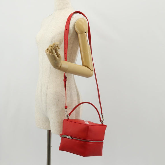 BALENCIAGA 4X4 Hand Bag Leather 2way Red Silver 748197 Auth 140502SAM