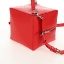 BALENCIAGA 4X4 Hand Bag Leather 2way Red Silver 748197 Auth 140502SAM-4
