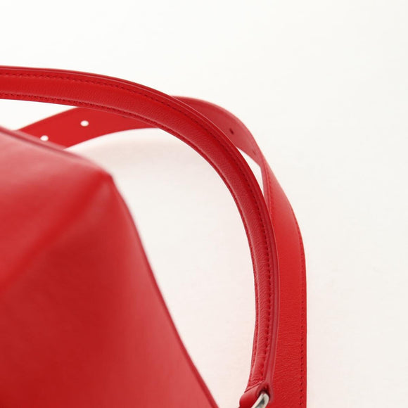 BALENCIAGA 4X4 Hand Bag Leather 2way Red Silver 748197 Auth 140502SAM