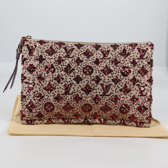LOUIS VUITTON Monogram Sunshine Express Clutch Bag Bordeaux LV Auth 140504V