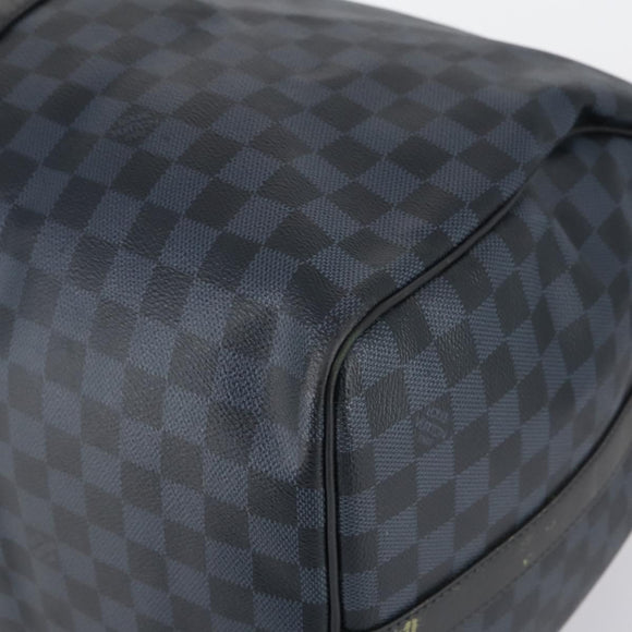 LOUIS VUITTON Damier Cobalt Keepall Bandouliere 55 Boston Bag N41356 Auth 140505