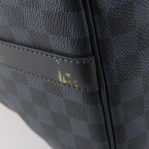 LOUIS VUITTON Damier Cobalt Keepall Bandouliere 55 Boston Bag N41356 Auth 140505
