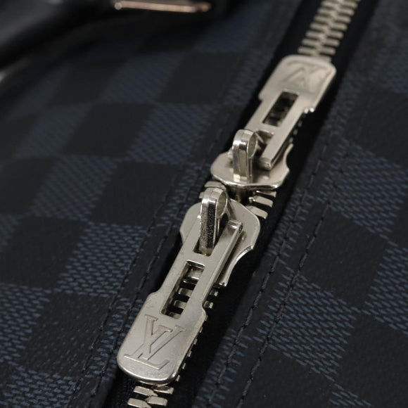 LOUIS VUITTON Damier Cobalt Keepall Bandouliere 55 Boston Bag N41356 Auth 140505