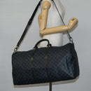 LOUIS VUITTON Damier Cobalt Keepall Bandouliere 55 Boston Bag N41356 Auth 140505-26