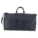 LOUIS VUITTON Damier Cobalt Keepall Bandouliere 55 Boston Bag N41356 Auth 140505-13