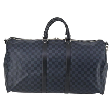 LOUIS VUITTON Damier Cobalt Keepall Bandouliere 55 Boston Bag N41356 Auth 140505 - 0