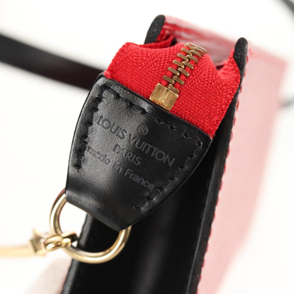 LOUIS VUITTON Epi Bucket PM Shoulder Bag SPO Red Black LV Auth 140506V