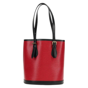 LOUIS VUITTON Epi Bucket PM Shoulder Bag SPO Red Black LV Auth 140506V - 0