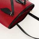 LOUIS VUITTON Epi Bucket PM Shoulder Bag SPO Red Black LV Auth 140506V-6