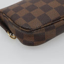 LOUIS VUITTON Damier Ebene Mini Pochette Accessoires Pouch N58009 LV Auth 140513-16