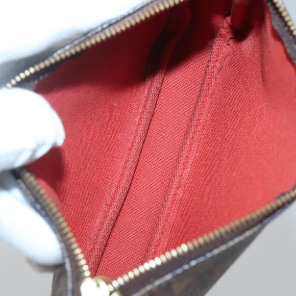 LOUIS VUITTON Damier Ebene Mini Pochette Accessoires Pouch N58009 LV Auth 140513