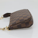 LOUIS VUITTON Damier Ebene Mini Pochette Accessoires Pouch N58009 LV Auth 140513-3