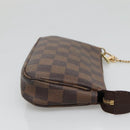 LOUIS VUITTON Damier Ebene Mini Pochette Accessoires Pouch N58009 LV Auth 140513-4