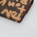 LOUIS VUITTON Graffiti Porte Monnaie Credit Wallet Orange M92190 LV Auth 140515-15