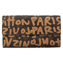 LOUIS VUITTON Graffiti Porte Monnaie Credit Wallet Orange M92190 LV Auth 140515-13