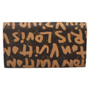 LOUIS VUITTON Graffiti Porte Monnaie Credit Wallet Orange M92190 LV Auth 140515-2