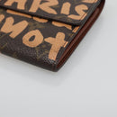 LOUIS VUITTON Graffiti Porte Monnaie Credit Wallet Orange M92190 LV Auth 140515-7
