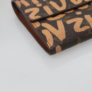 LOUIS VUITTON Graffiti Porte Monnaie Credit Wallet Orange M92190 LV Auth 140515-14