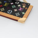 LOUIS VUITTON Multicolor Pochette Cles Coin Purse Black M13664 Auth 140517V-15
