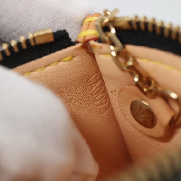 LOUIS VUITTON Multicolor Pochette Cles Coin Purse Black M13664 Auth 140517V