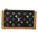 LOUIS VUITTON Multicolor Pochette Cles Coin Purse Black M13664 Auth 140517V-13