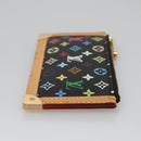 LOUIS VUITTON Multicolor Pochette Cles Coin Purse Black M13664 Auth 140517V-4