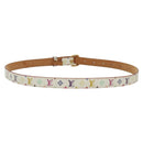 LOUIS VUITTON Monogram Multicolor Ceinture Belt White LV Auth 140518-2