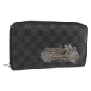 LOUIS VUITTON Damier Graphite Illustre Zippy Organizer Wallet N63002 Auth 140524-1