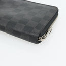 LOUIS VUITTON Damier Graphite Illustre Zippy Organizer Wallet N63002 Auth 140524-15