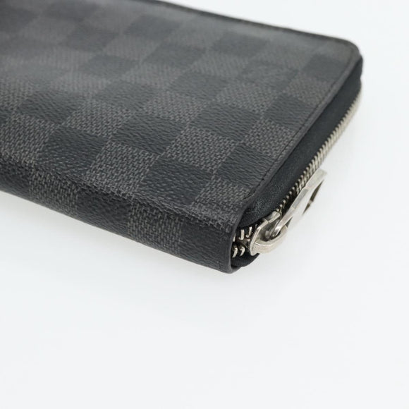 LOUIS VUITTON Damier Graphite Illustre Zippy Organizer Wallet N63002 Auth 140524