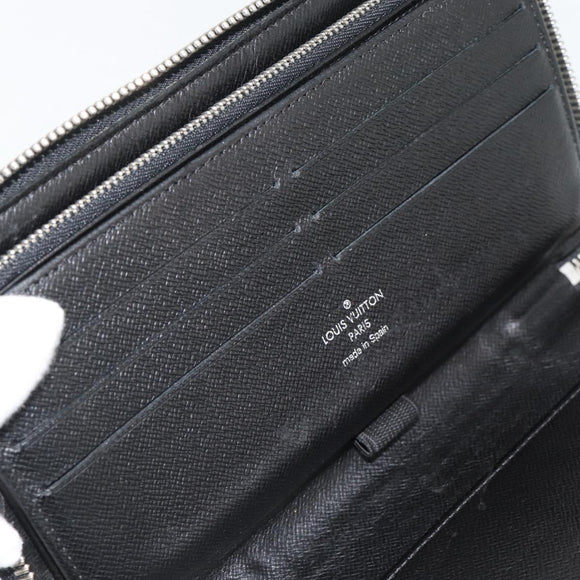 LOUIS VUITTON Damier Graphite Illustre Zippy Organizer Wallet N63002 Auth 140524